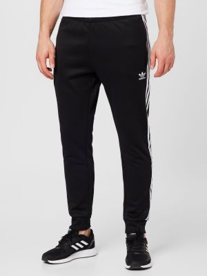 Στενό παντελόνι Adidas Originals μαύρο
