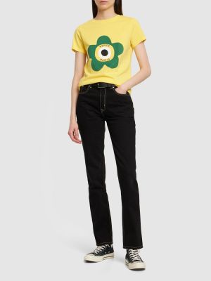 Camiseta de algodón Kenzo Paris amarillo