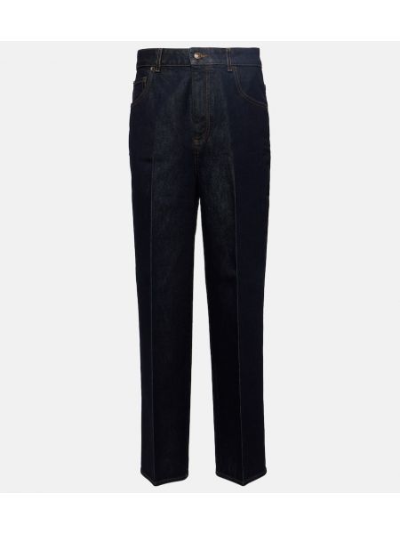 High waist straight jeans Loro Piana blau