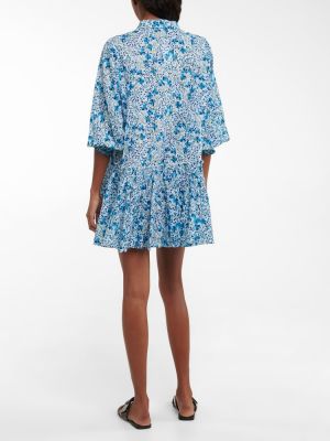 Haljina s cvjetnim printom Poupette St Barth plava