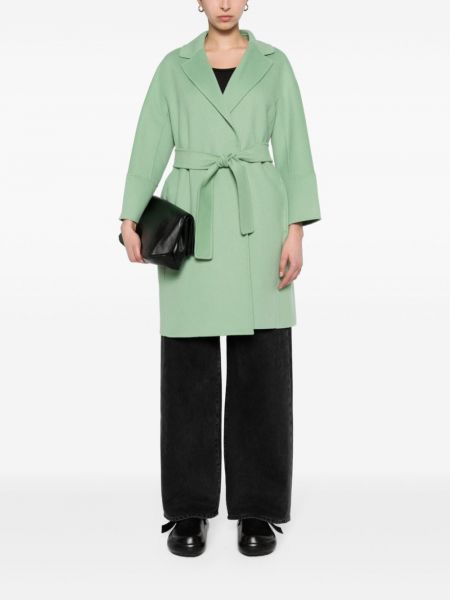Vlněný kabát 's Max Mara zelený