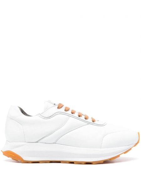 Δερμάτινα sneakers Corneliani λευκό