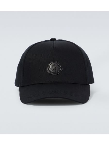 Хлопковая кепка Moncler черная