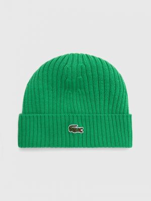 Вълнена шапка Lacoste зелено