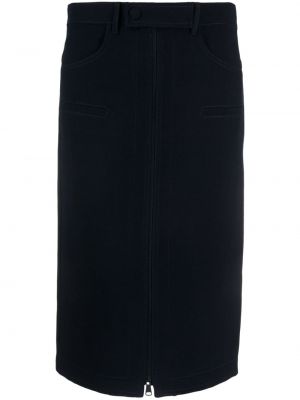 Midi suknja s patentnim zatvaračem Nº21 plava