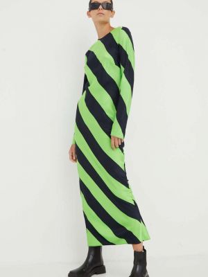 Sukienka długa dopasowana Samsoe Samsoe zielona