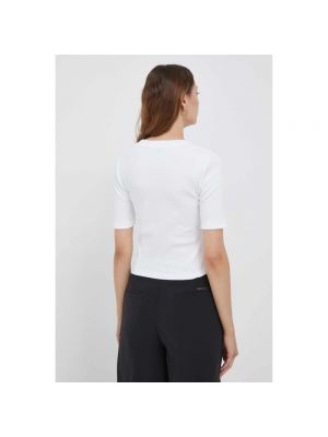 Camiseta con escote v Calvin Klein blanco