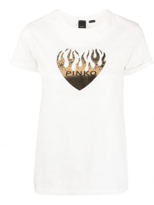 T-shirt con stampa Pinko