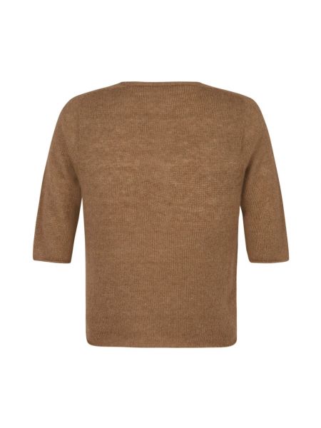 Jedwabny sweter z kaszmiru Cortana brązowy