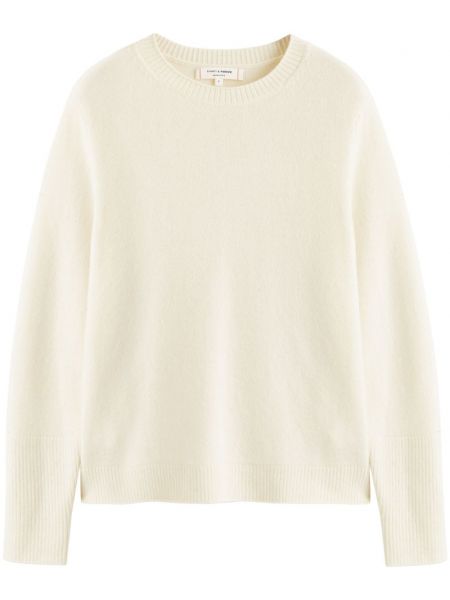 Pull en cachemire col rond Chinti And Parker blanc