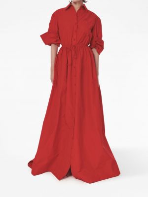 Večerní šaty s knoflíky Rosie Assoulin červené