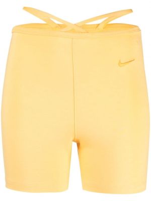 Асиметрични велосипедни шорти Nike жълто
