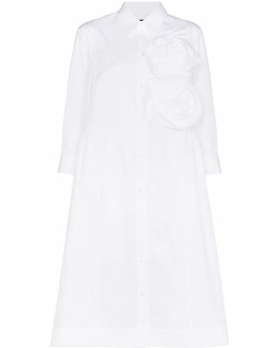 Vestido de flores con apliques Simone Rocha blanco
