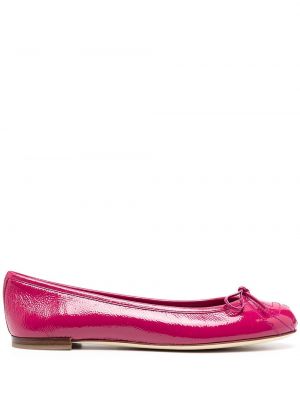 Pantofi cu funde Gucci roz