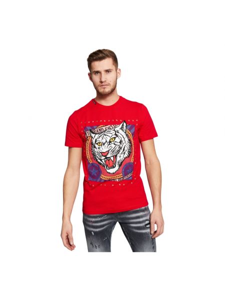 T-shirt mit tiger streifen My Brand rot