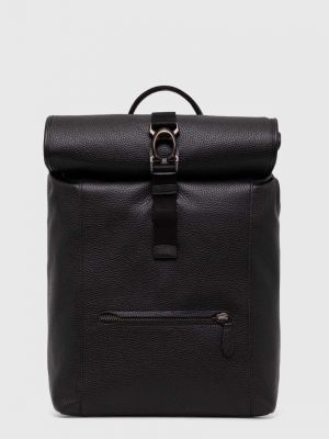 Однотонний шкіряний рюкзак Coach чорний
