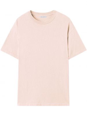 Růžové melanžové bavlněné tričko John Elliott