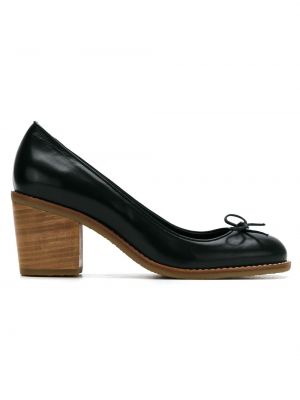Кожени полуотворени обувки Sarah Chofakian черно