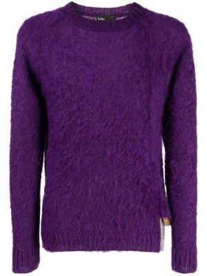 Пуловер с кръгло деколте Kolor виолетово