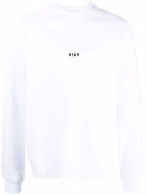 Βαμβακερός φούτερ με σχέδιο Msgm λευκό