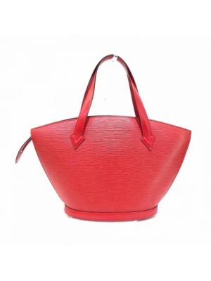 Leder shopper handtasche mit taschen Louis Vuitton Vintage rot