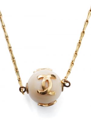 Kulons ar pērļu Chanel Pre-owned zelts