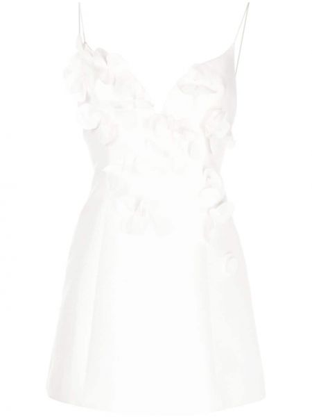 Коктейлна рокля на цветя Acler бяло