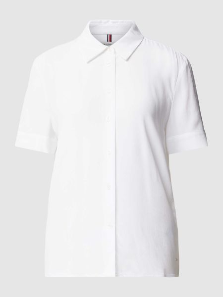 Biała bluzka z wiskozy Tommy Hilfiger
