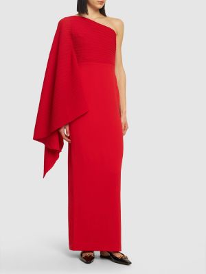 Vestido largo de crepé Solace London rojo
