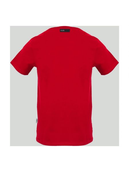 Koszulka bawełniana z okrągłym dekoltem sportowa Plein Sport czerwona