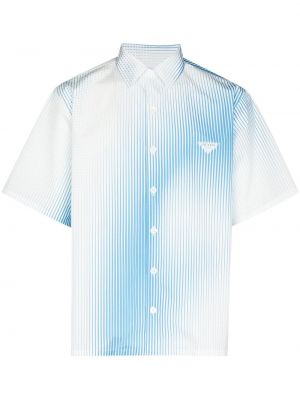 Camisa con estampado Prada azul