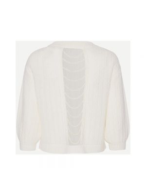 Sweter z otwartymi plecami Custommade biały