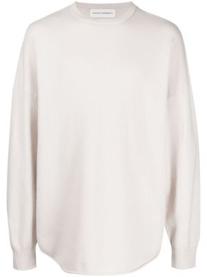 Кашмирен пуловер с кръгло деколте Extreme Cashmere бяло