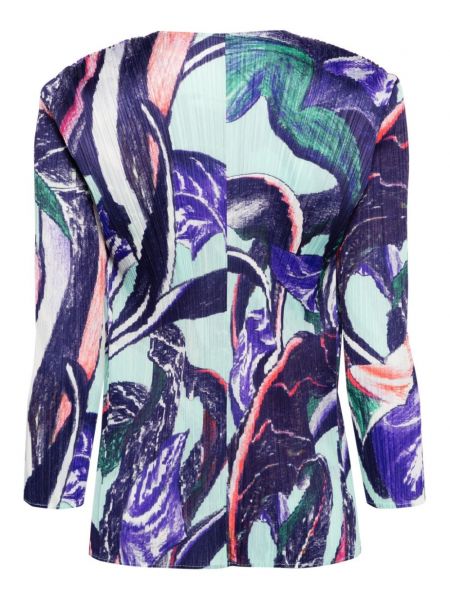 Strickjacke mit print mit plisseefalten Pleats Please Issey Miyake lila