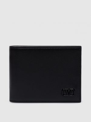 Шкіряний гаманець Valentino чорний