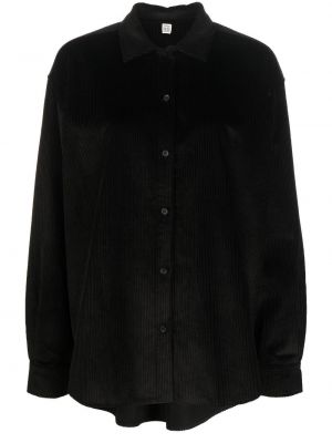 Marškiniai kordinis velvetas Toteme juoda