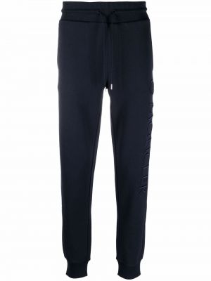 Спортни панталони бродирани Moncler синьо