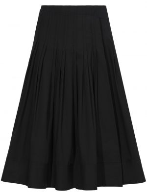Bavlněné plisovaná sukně s vysokým pasem Proenza Schouler - černá