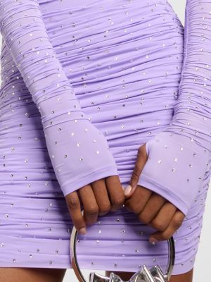 Jersey obleka s kristali Alex Perry vijolična