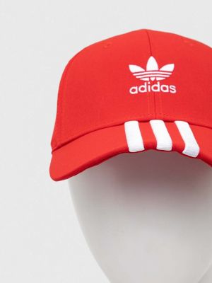 Czapka z daszkiem Adidas Originals czerwona