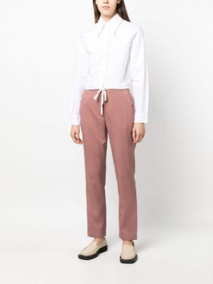 Rovné kalhoty Eleventy růžové