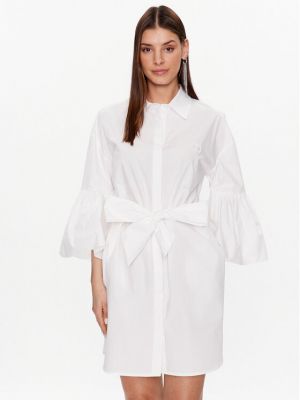 Φόρεμα σε στυλ πουκάμισο Twinset λευκό