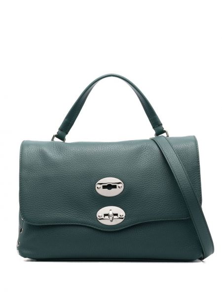 Kožená nákupná taška Zanellato zelená