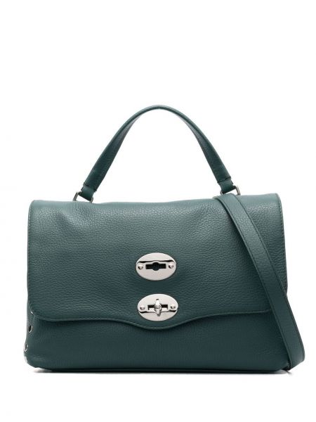 Shopper en cuir Zanellato vert