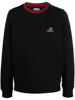 Sweatshirt med broderi Diesel svart