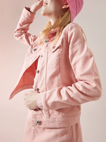 Джинсова куртка Defacto, рожева