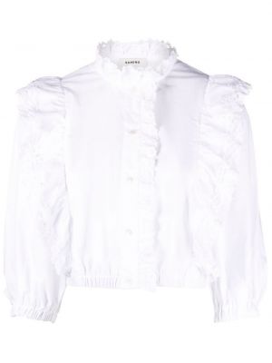 Блуза с копчета Sandro бяло