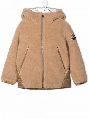 Hette fleece lang jakke for jenter Moncler Enfant