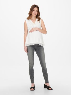 Jeans skinny Only Maternity gris
