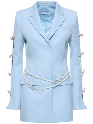 Mini vestido de lana Mach & Mach azul
